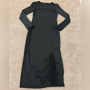 SHEIN Black Long Sleeve Bodycon Dress for Cocktail